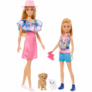 Barbie och Stacie dockset med två hundar