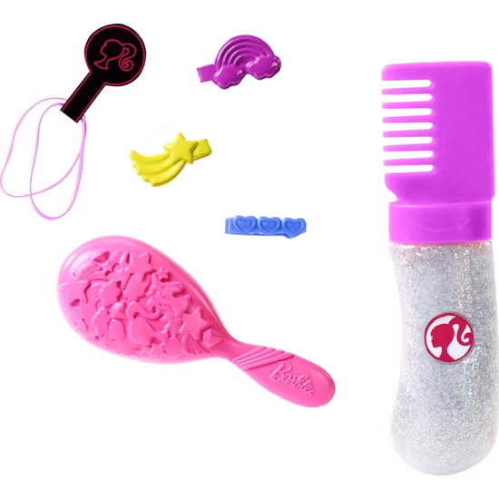 Barbie Docka Med Glittrigt Regnbågshår