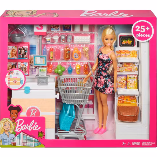 Barbie Supermarket Med Docka