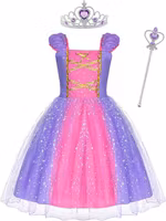 Disney Rapunzel Barn Maskeraddräkt Med Tillbehör