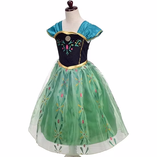 Anna Klänning Frost Med Tillbehör