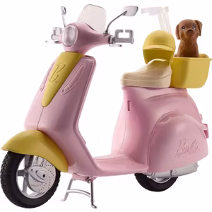 Barbie Scooter Med Hundvalp