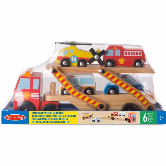 Melissa & Doug Lastbil med Bilar i Trä