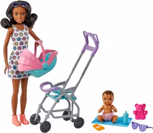 Barbie Skipper Barnvakt Med Vagn