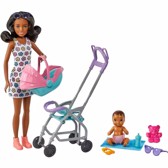 Barbie Skipper Barnvakt Med Vagn