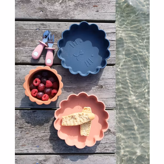 BabyBloom Barntallrik Med Volangkant Grön