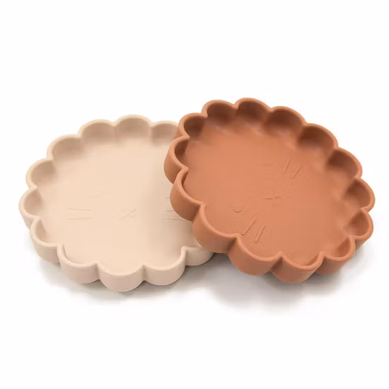 BabyBloom Barntallrik Med Volangkant Blå