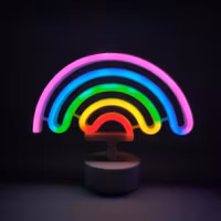 Sparkaura Nattlampa Neon Regnbåge