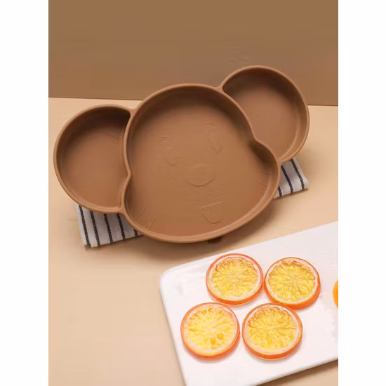 BabyBloom Barntallrik Med Sugpropp Grön