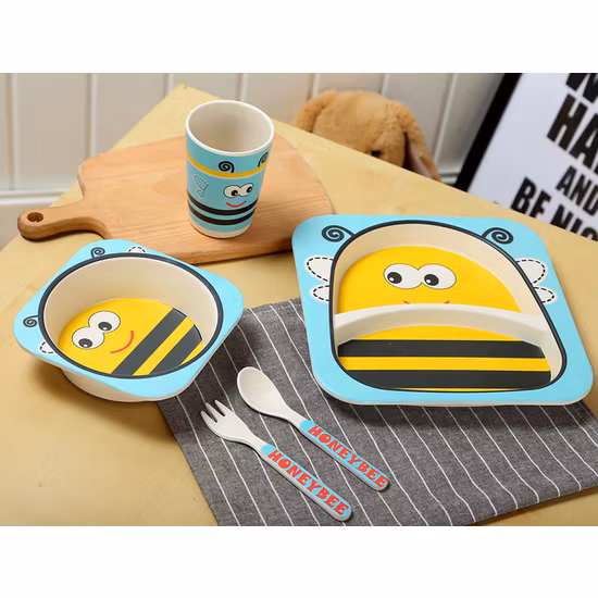 BabyBloom Barnservis 5 Delar Honeybee