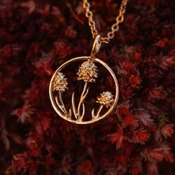 Brunkulla halsband guld