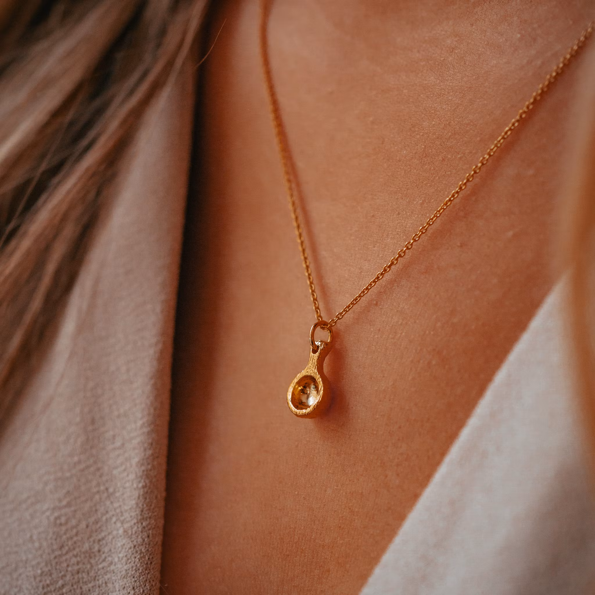 Kåsa halsband guld