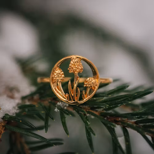 Brunkulla ring guld