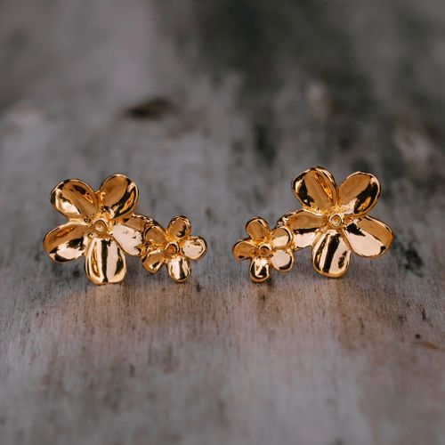 Förgätmigej örhängen guld