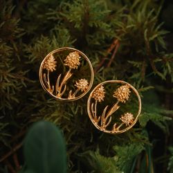 Brunkulla örhängen guld