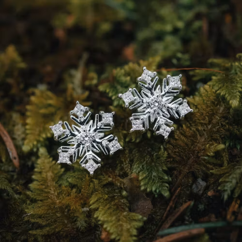Snöflinga örhängen