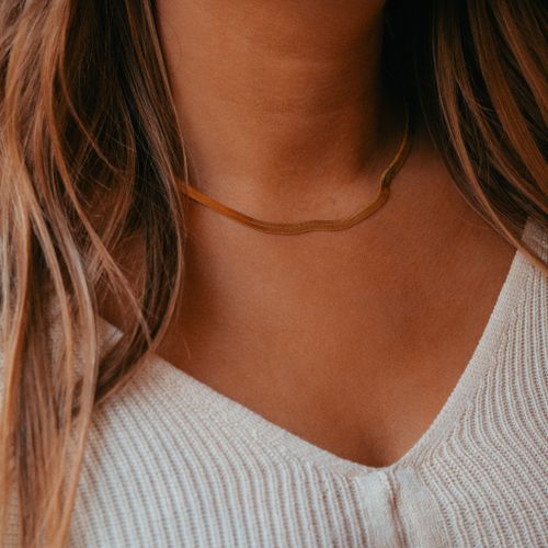Flöda halsband guld - Outlet