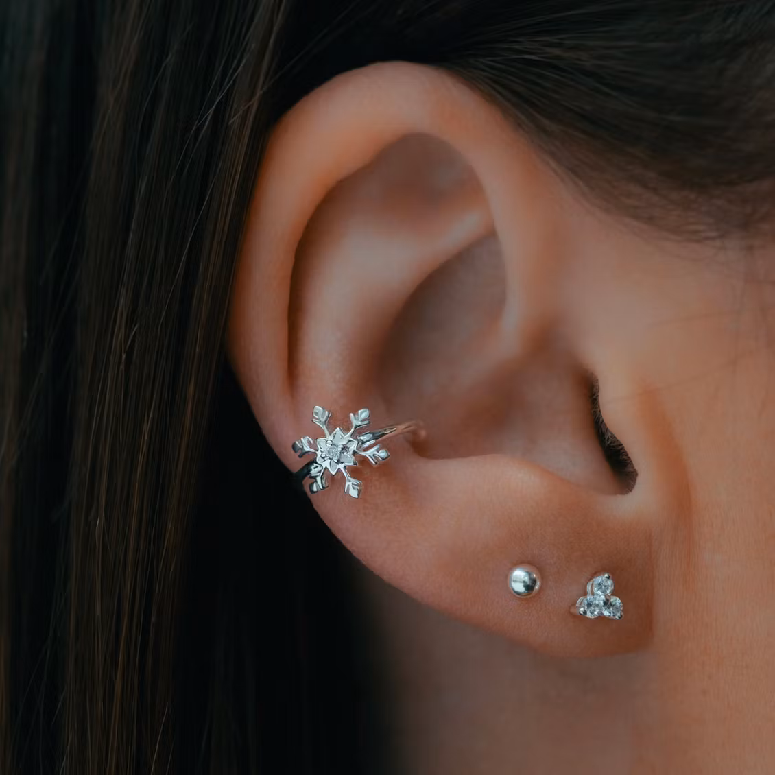 Snöflinga earcuff