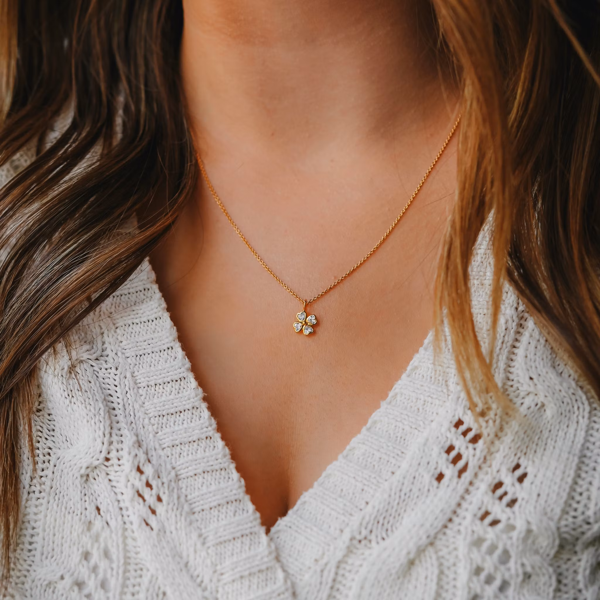 Lycka halsband guld