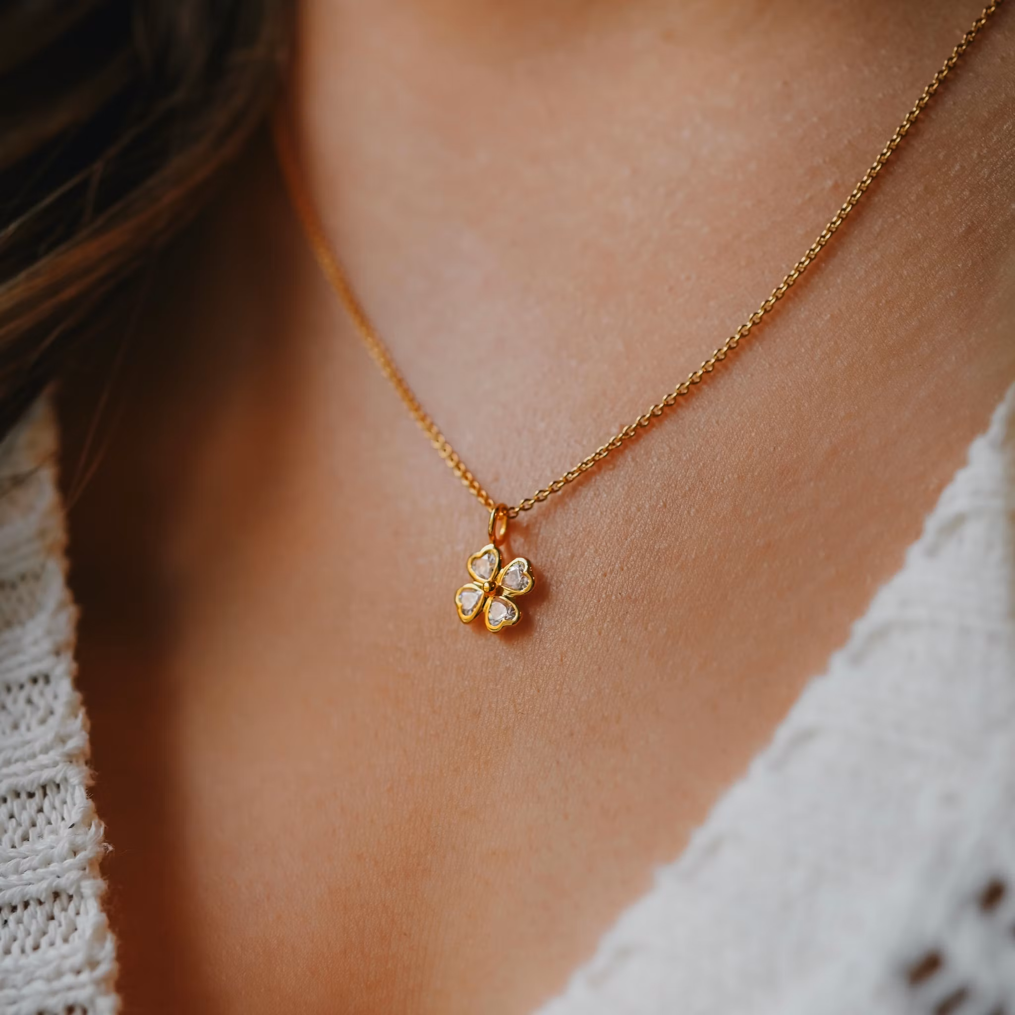 Lycka halsband guld