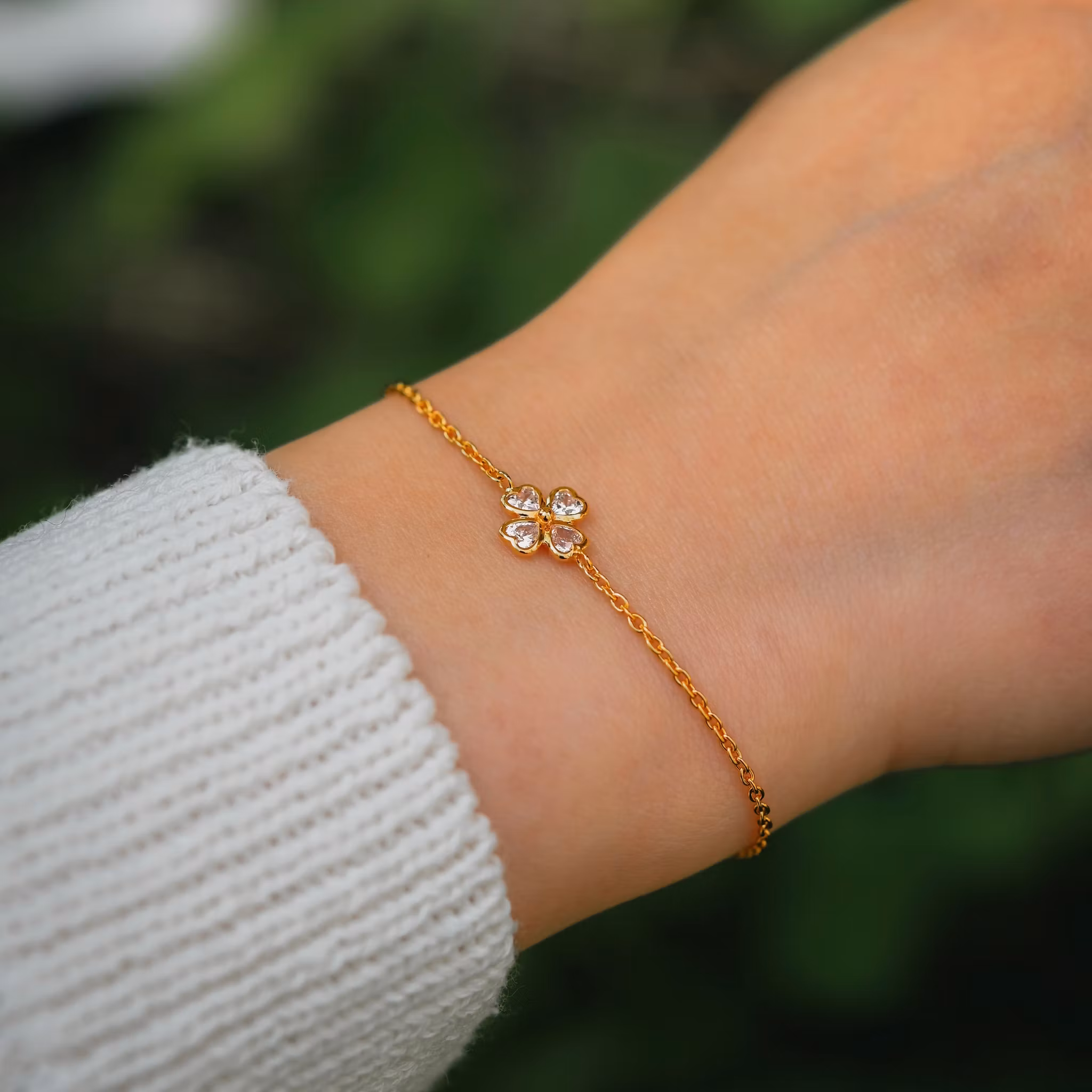 Lycka armband guld