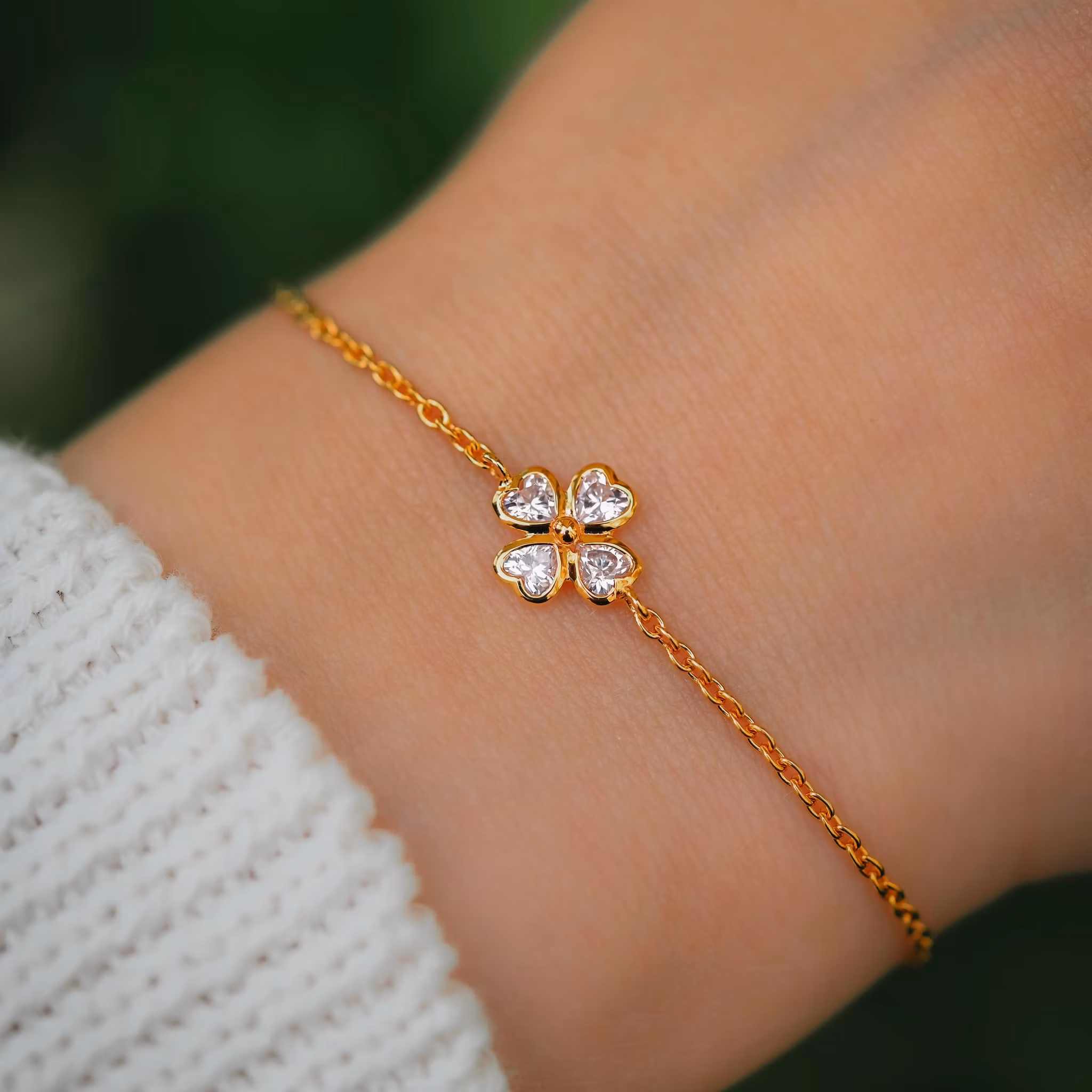 Lycka armband guld