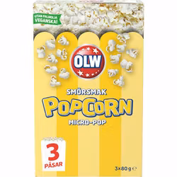 Micropop Smör Popcorn Olw 3x80g