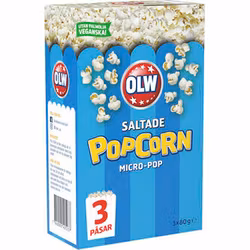 Micropop Saltade Popcorn Olw 3x80g