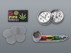 Metallpipa & Grinder + screens