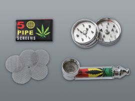 Metallpipa & Grinder + screens