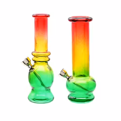 Glas bong 15cm - Rasta