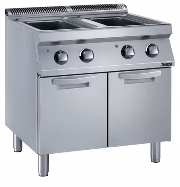 Pastakokeri ZANUSSI EVO900, golvmodell med underskåp, elektrisk, 2st bad á 40 liter, B=800mm. 20kW