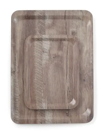 Serveringsbricka HENDI CAFÉ 340x240mm. Färg: Wood Dark