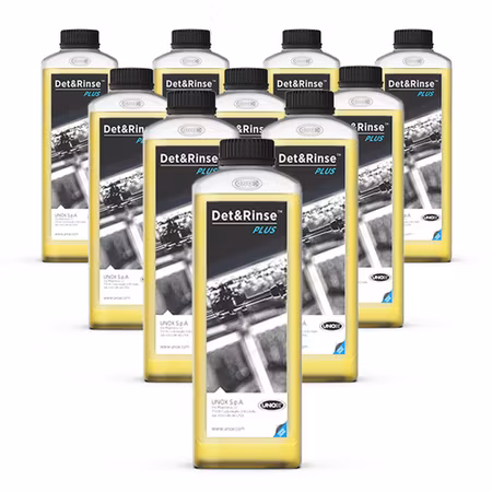 Unox Det&Rinse Plus 1L (10-pack) Rengörning Extra starkt rengörningsmedel från UNOX anpassat för Cheftop & Bakertop MIND.Maps