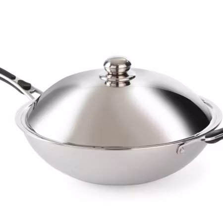 WOK 3-PLY WITH LID 36 CM - FOR INDUCTION WOK