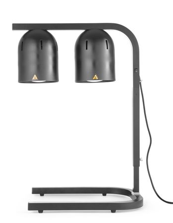 OVERHEAD WARMER - BLACK MED 2 LAMPOR
