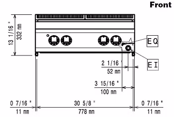 Zanussi EVO 700 - Spis el - bänkmodell - hel häll - 800 mm