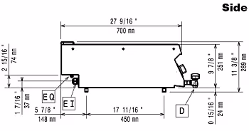 Zanussi EVO 700 - Vattenbad - bänkmodell - 400mm