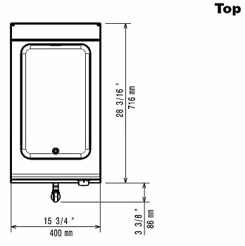 Zanussi EVO 700 - Vattenbad - bänkmodell - 400mm
