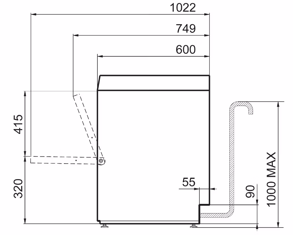Smeg SPD 505 Underbänksdiskmaskin