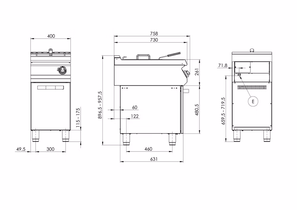 Fritös 13 liter FE-740-13-E 12,5kW