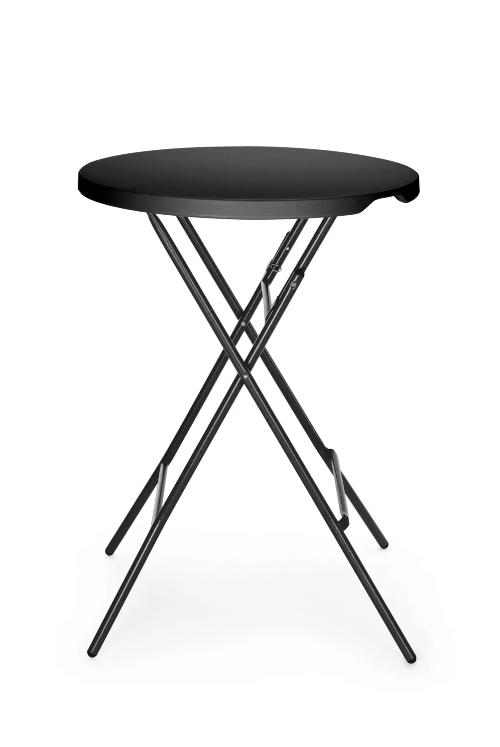 Buffébord HENDI EVENT, fällbart. Färg: Svart. Mått ØxH: 800x1100mm