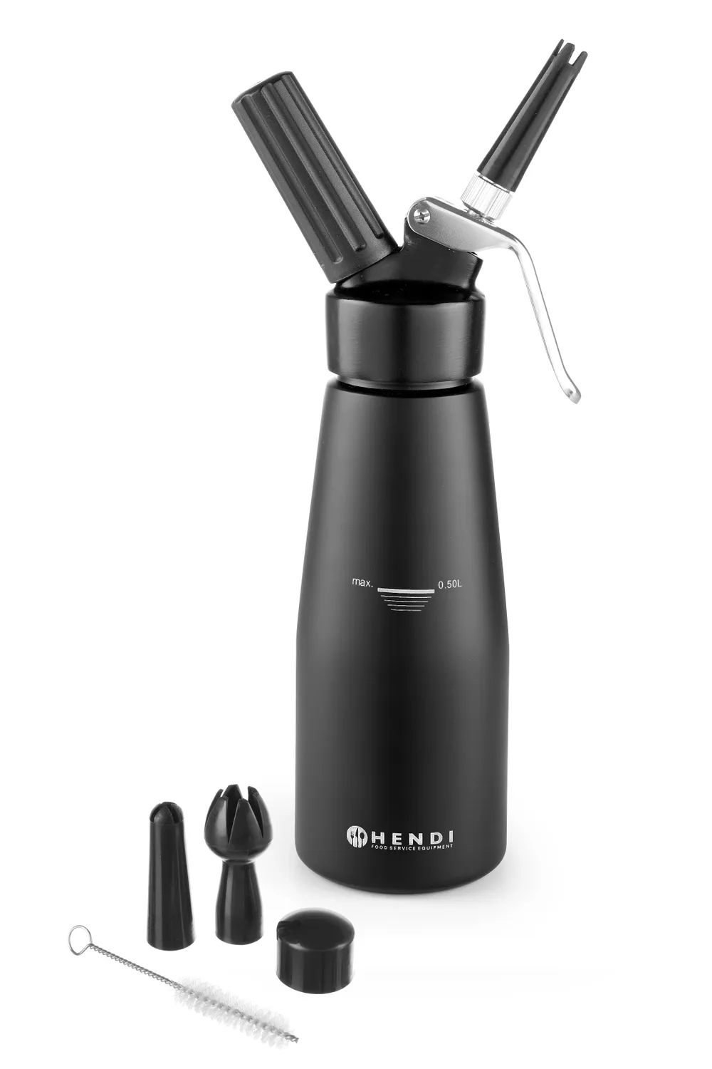 Gräddsifon HENDI, 0,95 liter. Färg: Svart