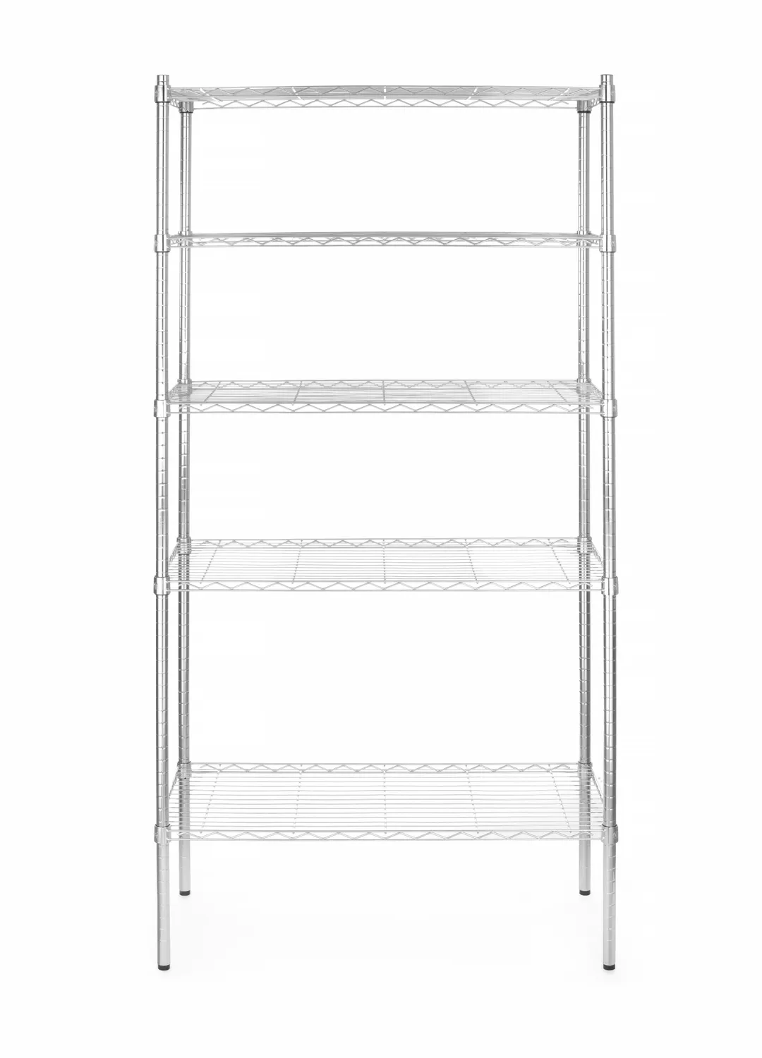 Hyllställning HENDI, wiremodell med 5st hyllplan. Färg: Krom