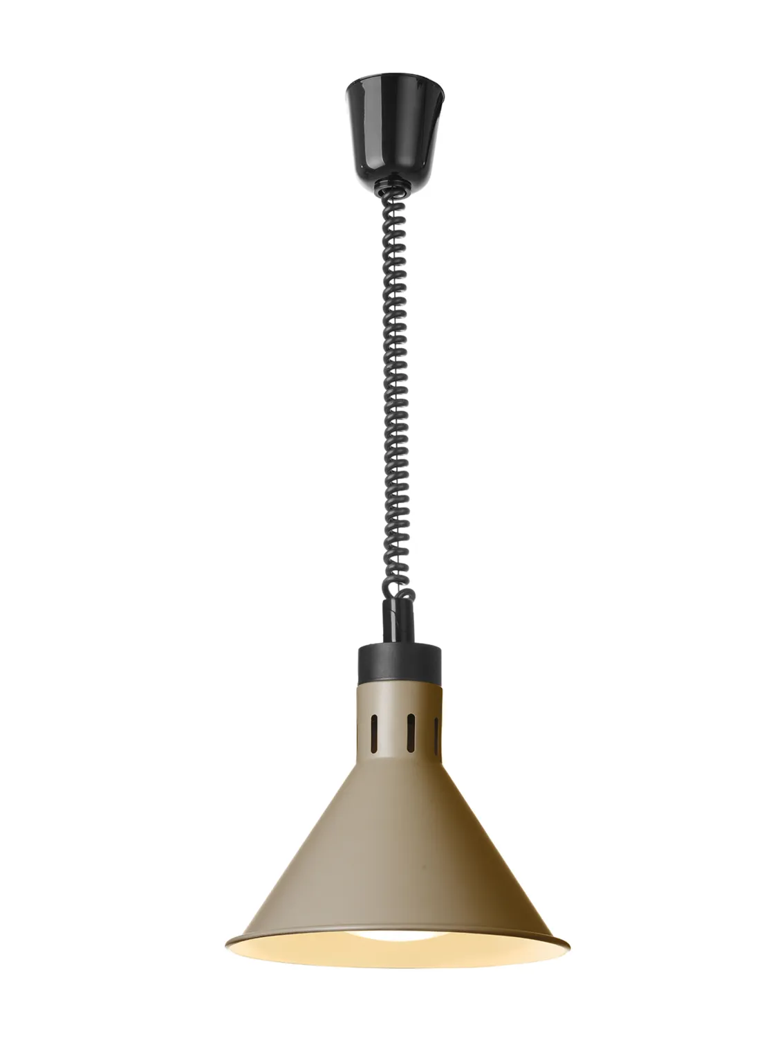 Värmelampa HENDI Asia, cylinderformad, höj/sänkbar, beige