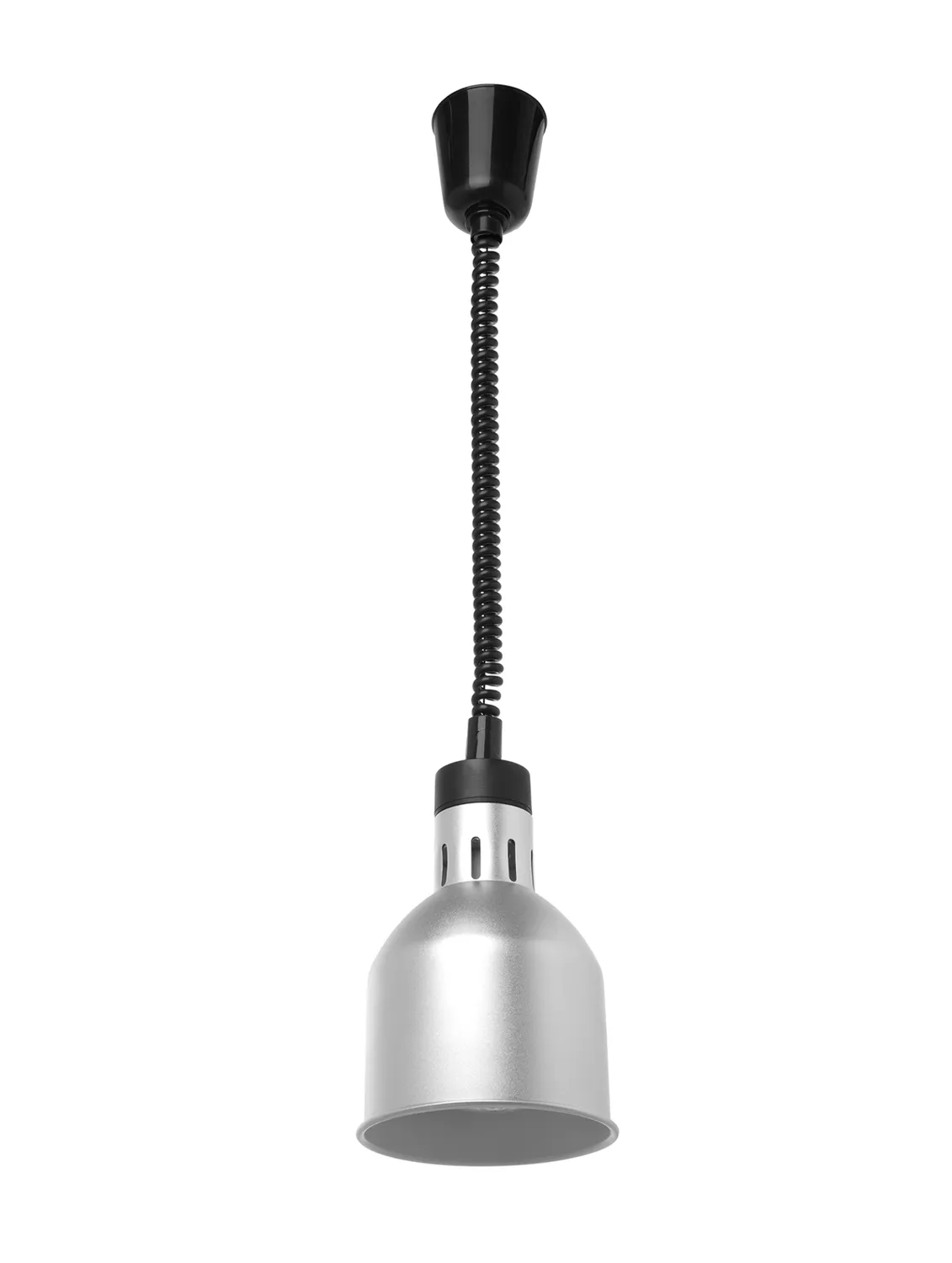 Värmelampa HENDI, cylinderformad, höj/sänkbar, silver