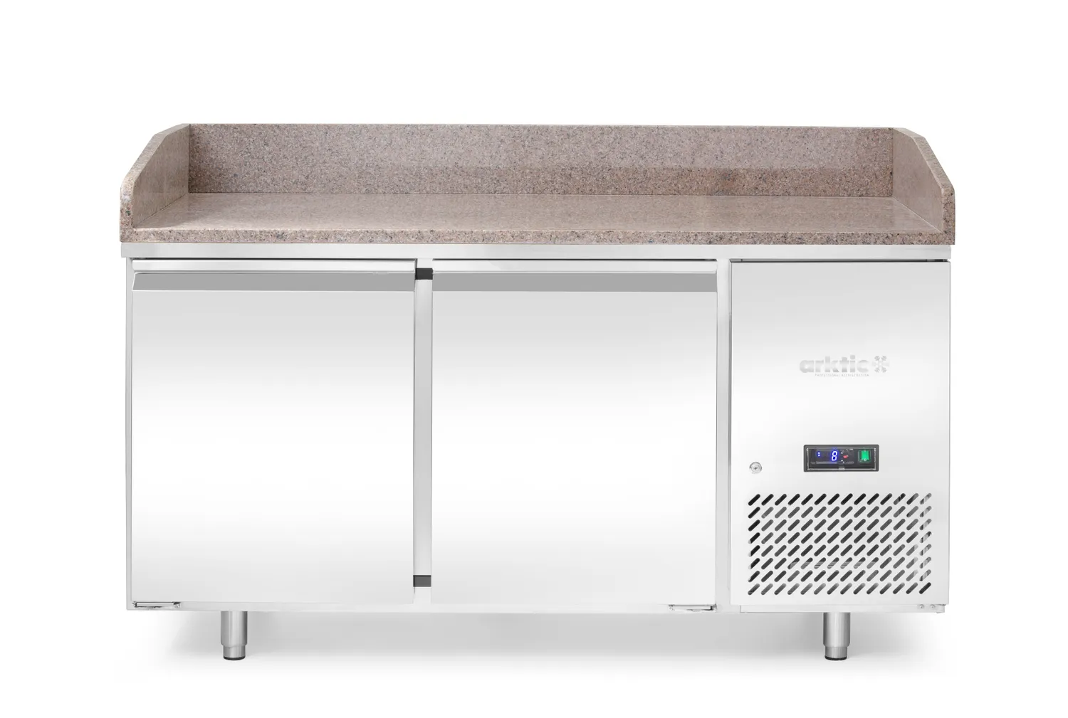 Pizzakylbänk ARKTIC PRO, 2 dörrar för GN1/1-plåtar, granitskiva