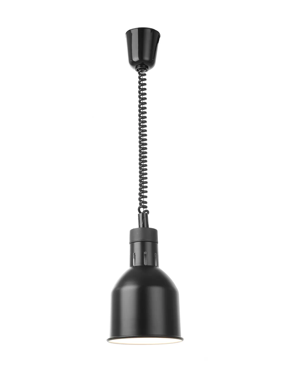 Värmelampa HENDI, cylinderformad, höj/sänkbar, svart