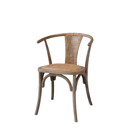 Stol FRANCE med sits och rygg i rotting