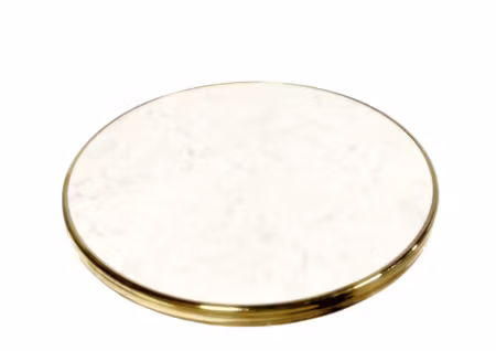 Bordsskiva TP Marble Bistro Ø600mm med mässingskant